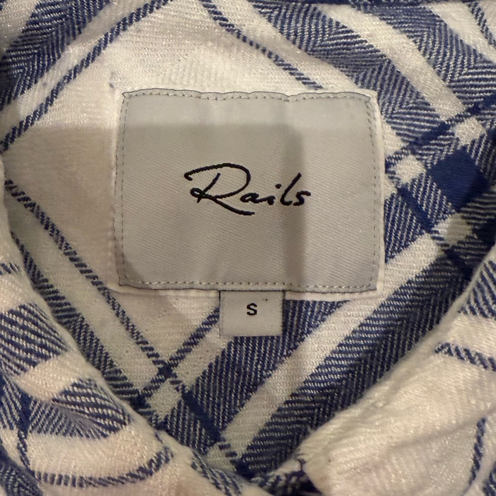Rails Hunter Plaid button up shirt, White Sapphire women’s, small - Picture 9 of 9
